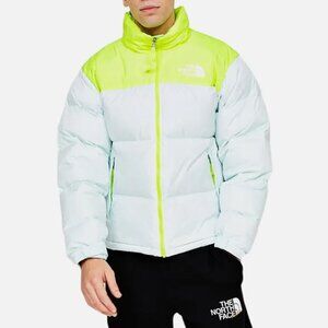 The North Face Men's 1996 Retro Nuptse 700 Down Puffer Jacket M Blue Neon Yellow
